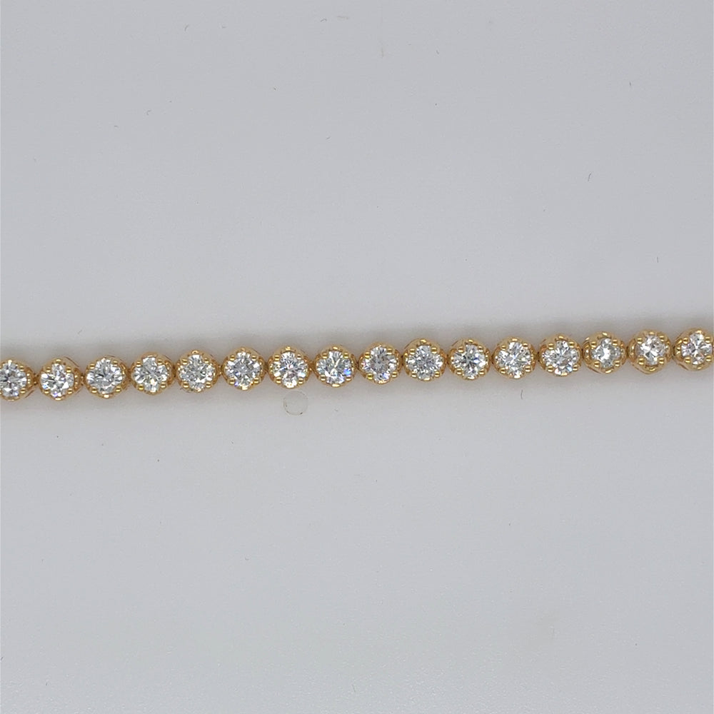 Sterling Silver Gold Plated 3.0tdw Lab Grown Diamond Bracelet