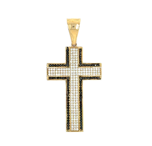 10kt Yellow Gold CZ Cross Pendant