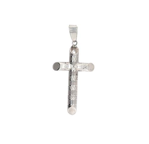 14kt White Gold Cross Charm
