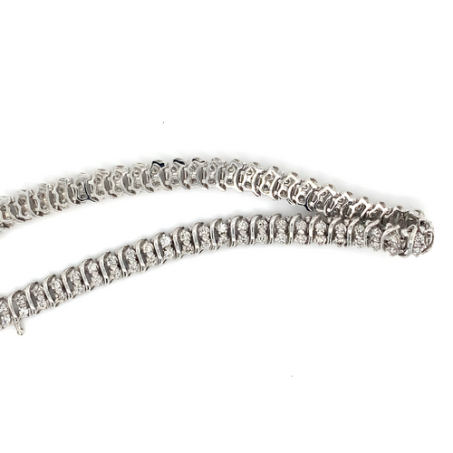 10KT White Gold Natural Diamond 2.00TW Bracelet