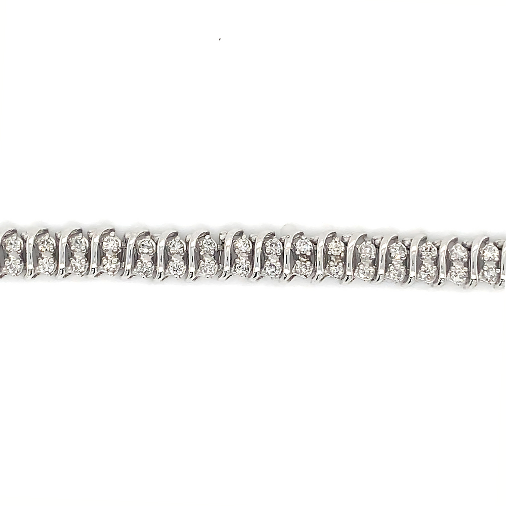 10KT White Gold Natural Diamond 2.00TW Bracelet