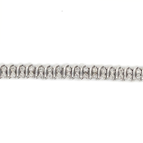 10KT White Gold Natural Diamond 2.00TW Bracelet