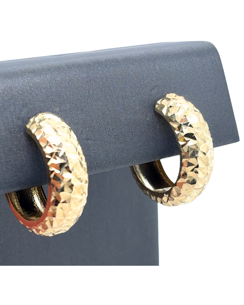 10kt Yellow Gold Fancy Huggies Earrings