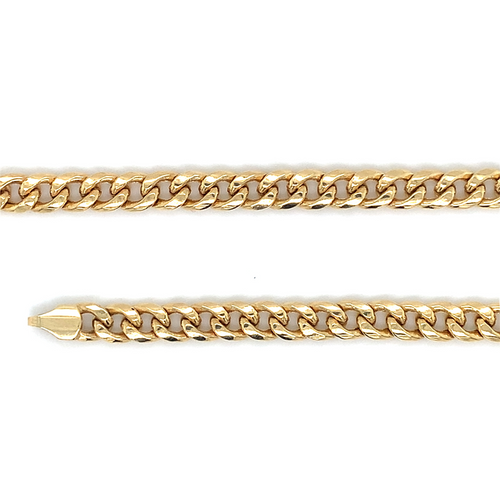 14kt Yellow Gold 8inch 5mm Curb Bracelet
