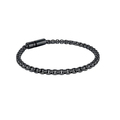 Italgem Stainless Steel Black Bracelet