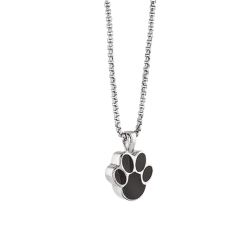 Italgem Stainless Steel Paw Urn Pendant Necklace