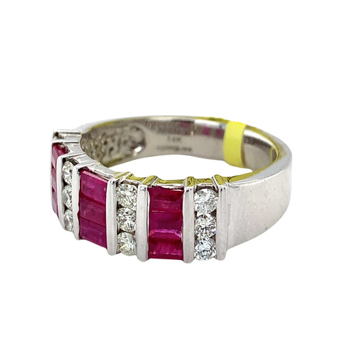 14KW Ruby and Diamond Band