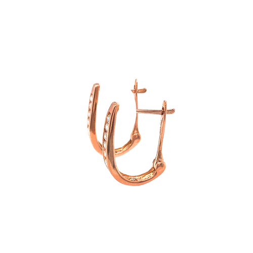 10kt Rose Gold Diamond Earrings