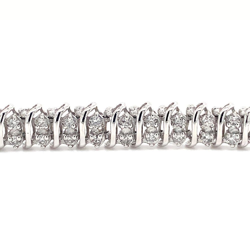 10KT White Gold Natural Diamond 2.00TW Bracelet