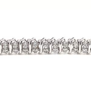10KT White Gold Natural Diamond 2.00TW Bracelet