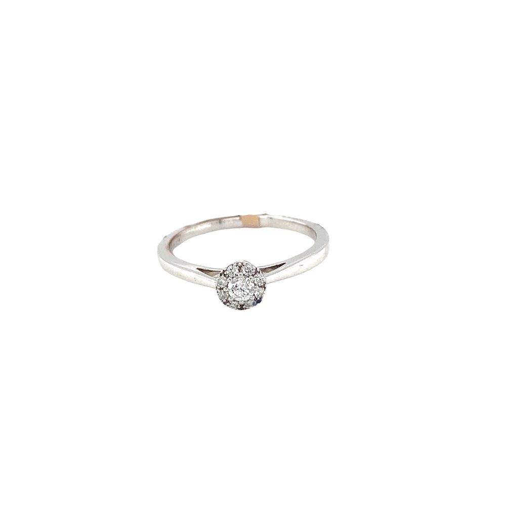 10kt White Gold .09cd +.07 tw Diamond Ring