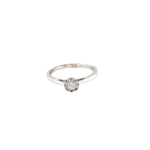 10kt White Gold .09cd +.07 tw Diamond Ring