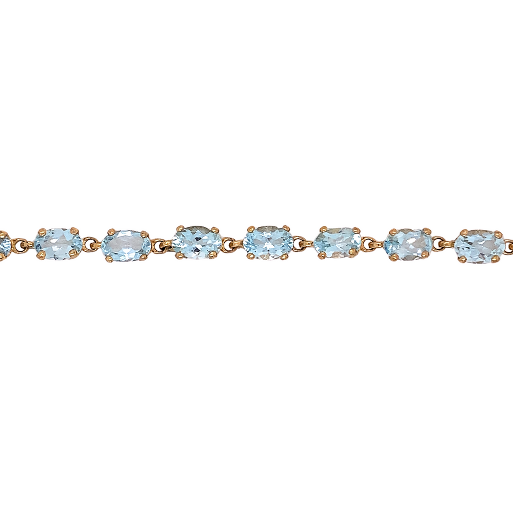 10kt Yellow Gold Aquamarine Bracelet