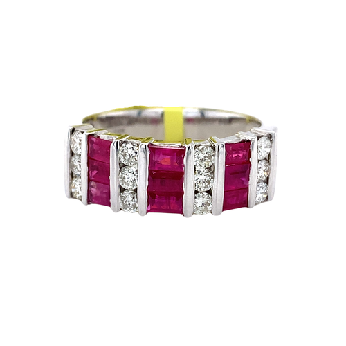 14KW Ruby and Diamond Band