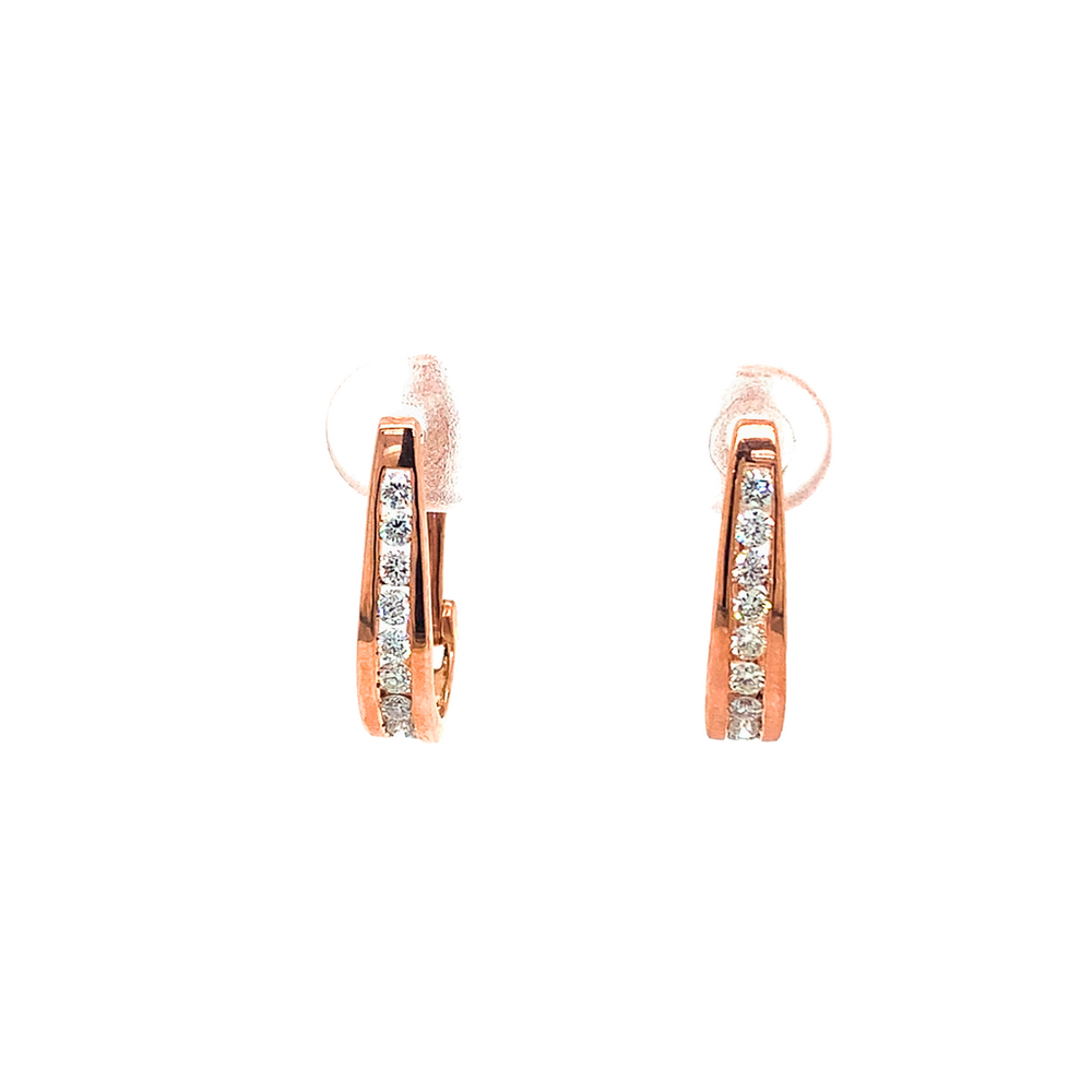 10kt Rose Gold Diamond Earrings
