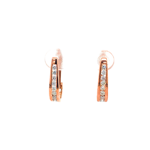 10kt Rose Gold Diamond Earrings