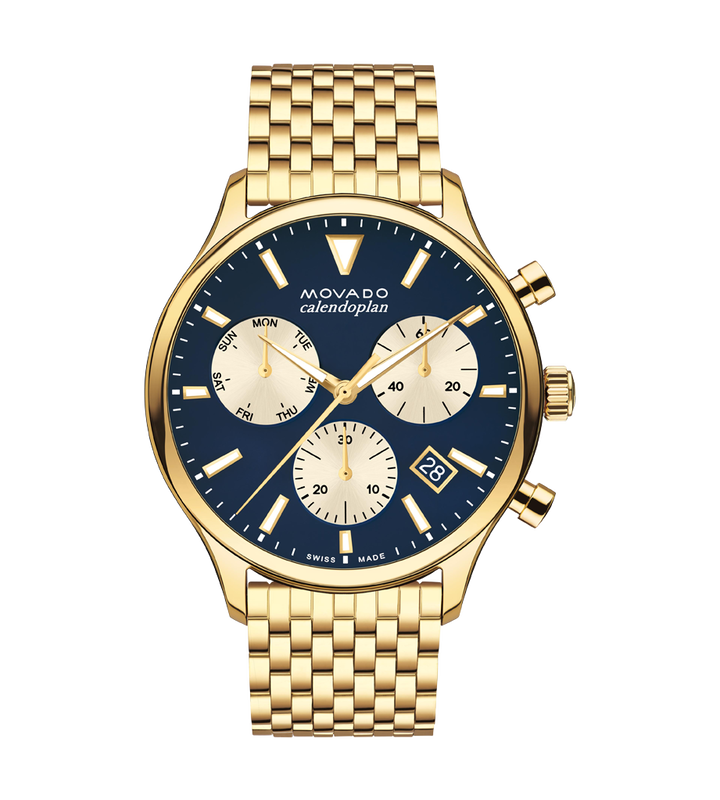 Movado Calendoplan Stainless Steel Watch 3650150