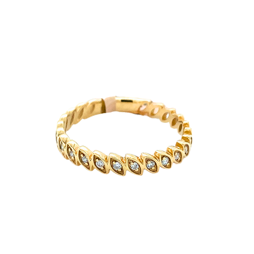 10k Yellow Gold 0.10tw Diamond Band
