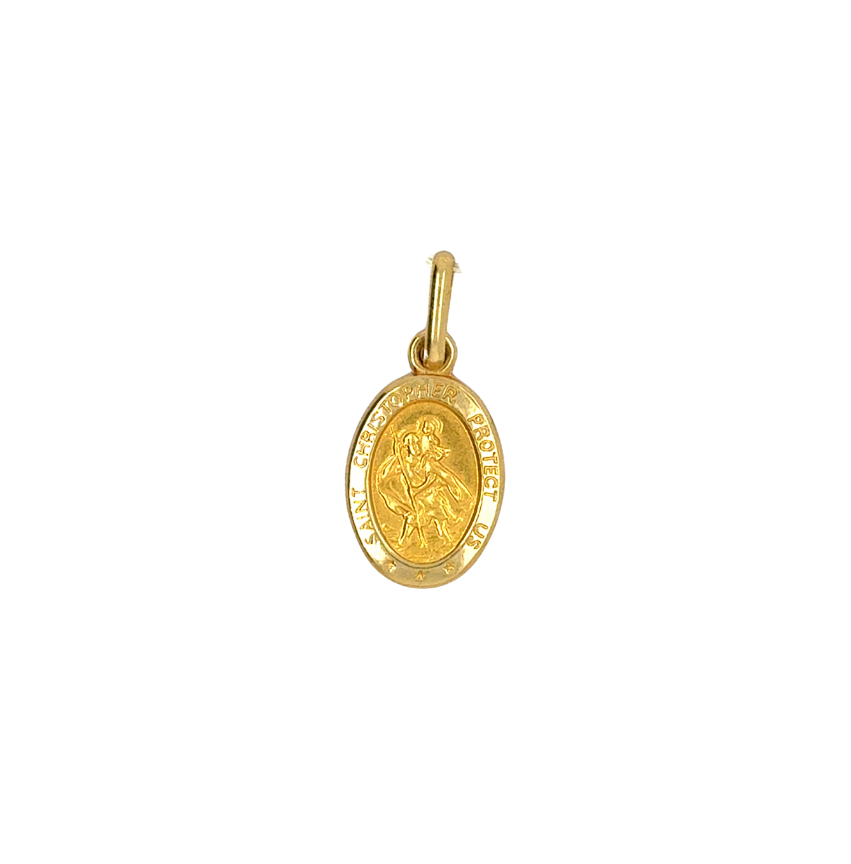 18kt Yellow Gold St. Christopher Charm