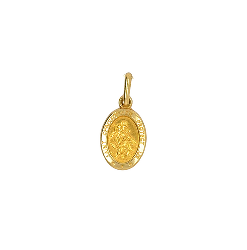 18kt Yellow Gold St. Christopher Charm