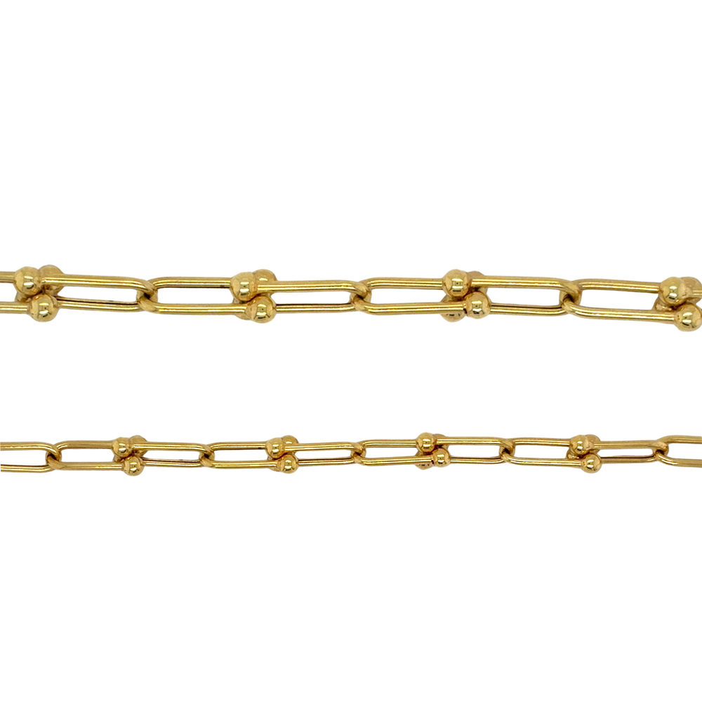 14kt Yellow Gold 18" Paperclip 4mm Chain