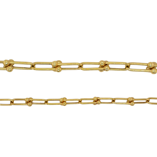 14kt Yellow Gold 18" Paperclip 4mm Chain
