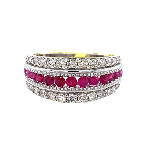10KW Ruby and Diamond Band