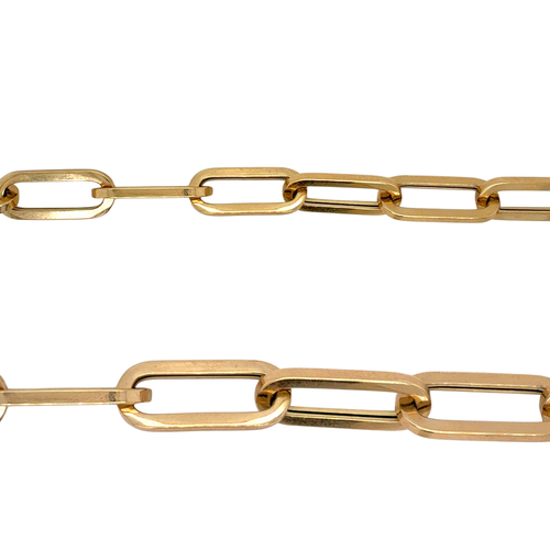 14kt Yellow Gold 17.5" Paperclip 9x21mm Chain