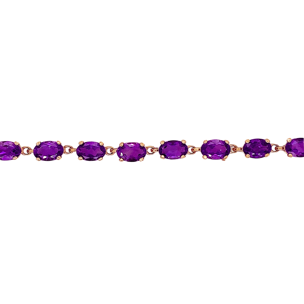 10kt Yellow Gold Amethyst Bracelet