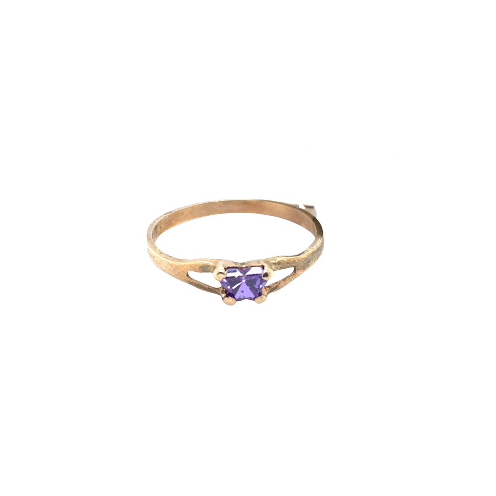 10kt Yellow Gold Butterfly Baby Ring