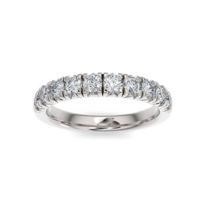 14KT White Gold 0.50ct Lab Diamond Half Eternity Band