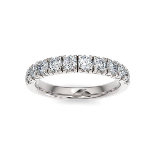 14KT White Gold 0.50ct Lab Diamond Half Eternity Band