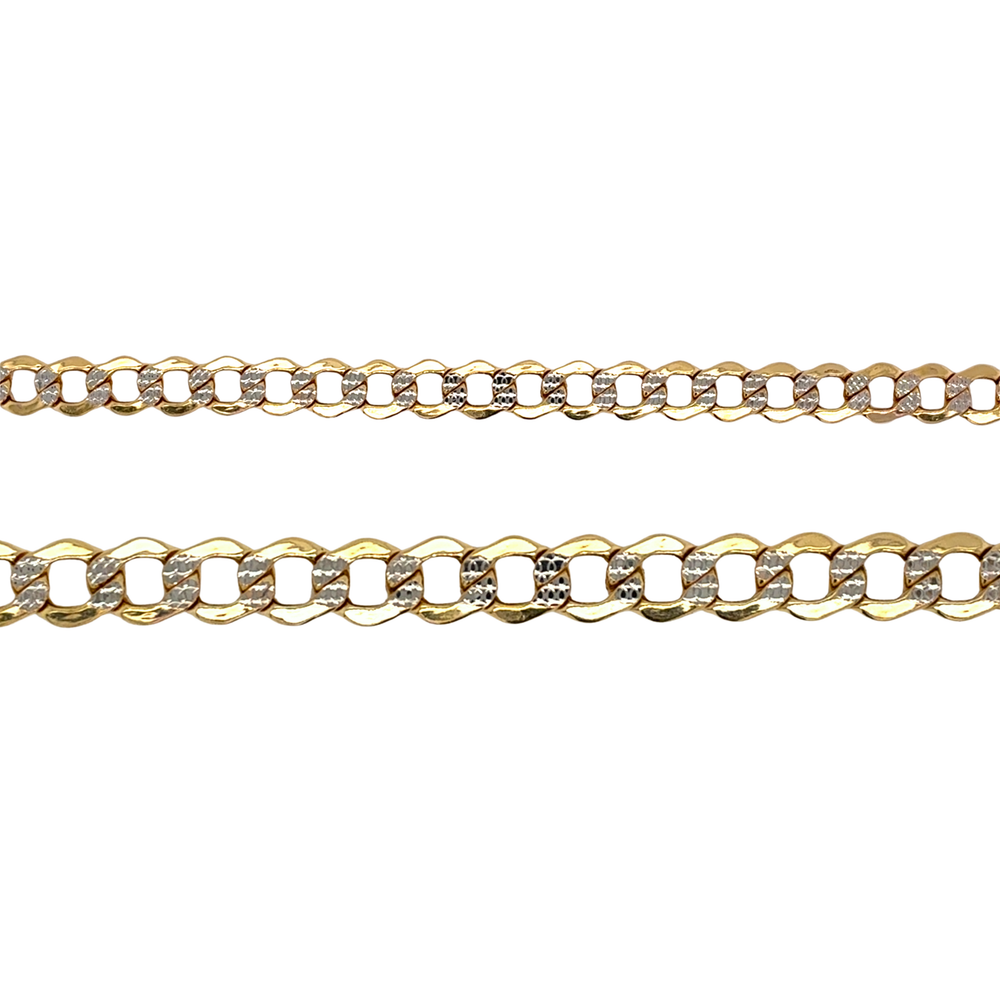 10kt Yellow Gold 22" Curb 6.5mm Chain