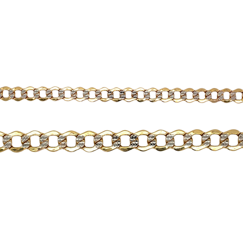 10kt Yellow Gold 22" Curb 6.5mm Chain