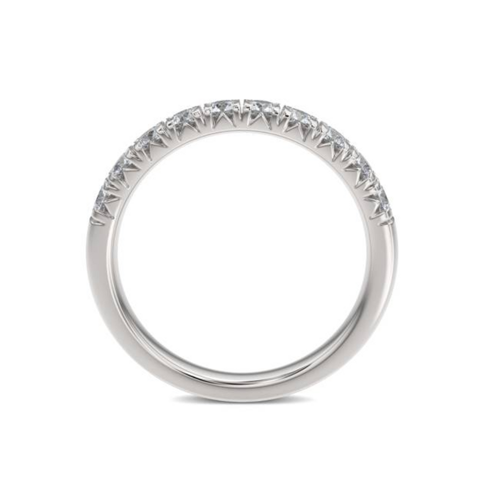 14KT White Gold 0.50ct Lab Diamond Half Eternity Band