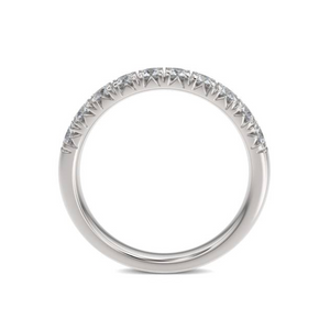 14KT White Gold 0.50ct Lab Diamond Half Eternity Band