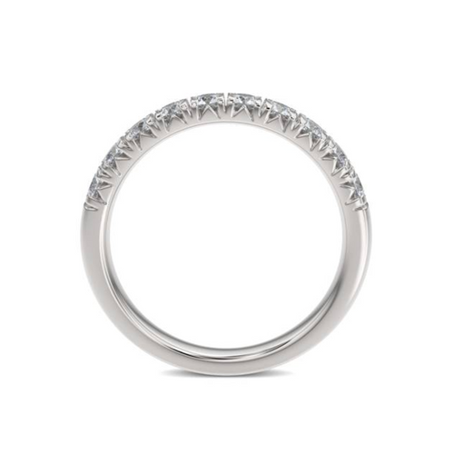 14KT White Gold 0.50ct Lab Diamond Half Eternity Band
