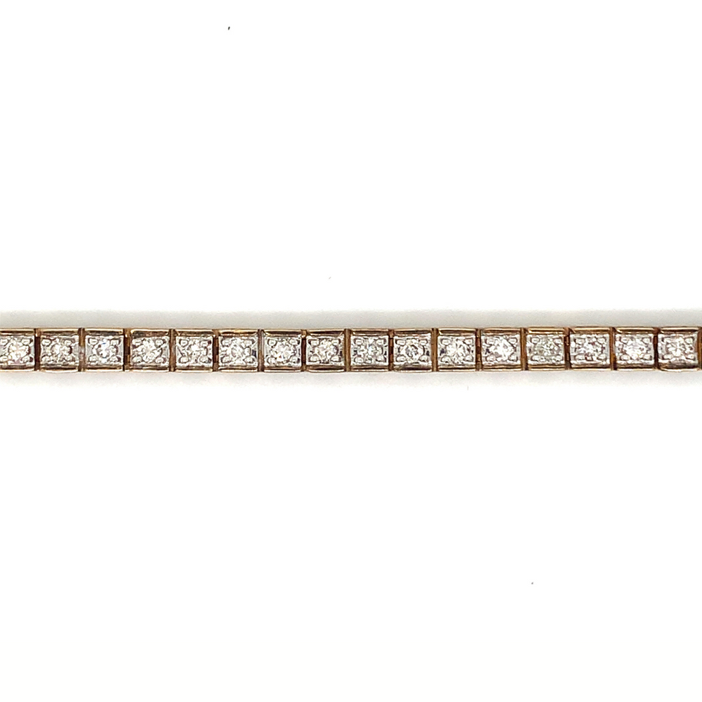 10KT Yellow Gold Natural Diamond 2.00TW Tennis Bracelet