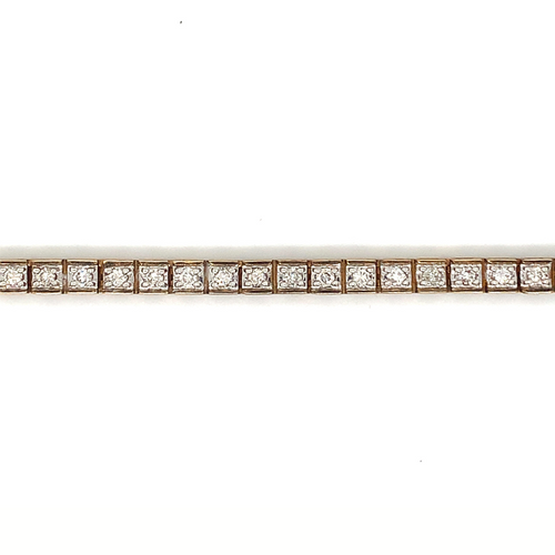 10KT Yellow Gold Natural Diamond 2.00TW Tennis Bracelet