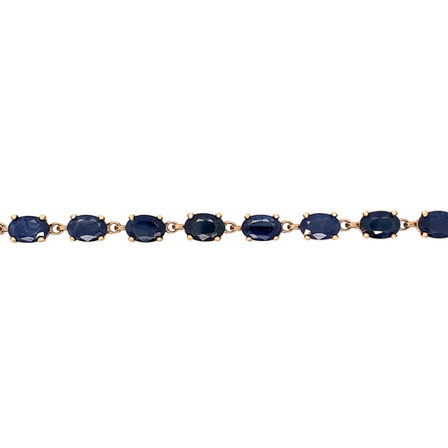 10kt Yellow Gold Sapphire Bracelet
