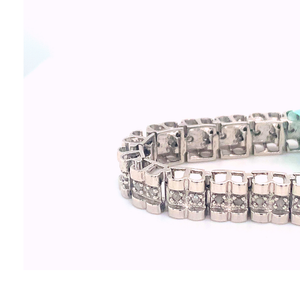 Sterling Silver with Diamonds Tennis Bracelet