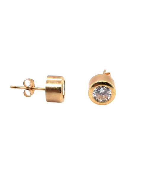 10kt Yellow Gold Fancy CZ Stud