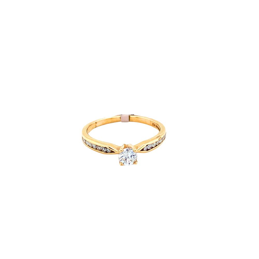 14kt Yellow Gold .22cd+.11 Diamond Ring