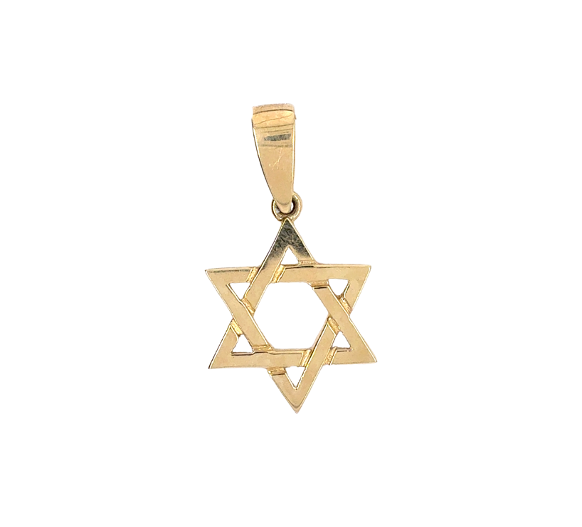10kt Yellow Gold Star of David Charm