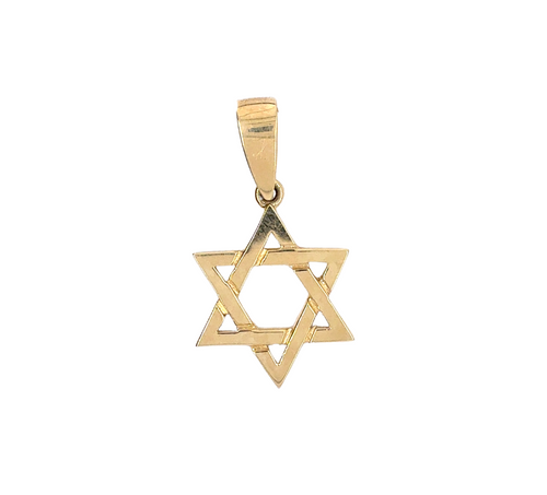 10kt Yellow Gold Star of David Charm
