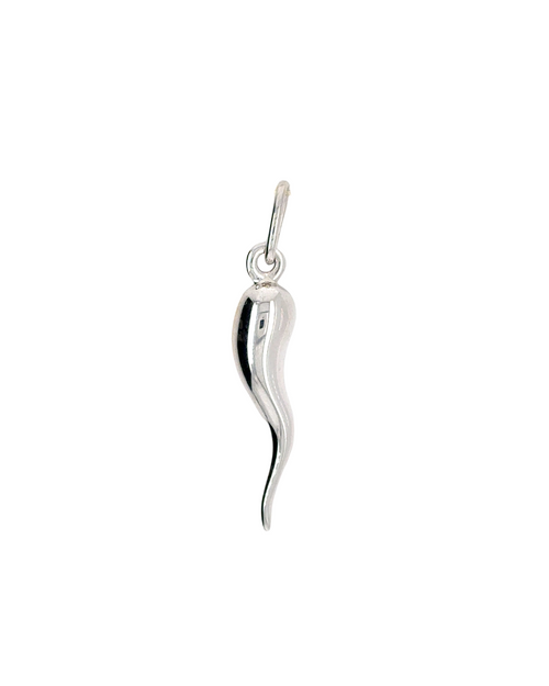 10kt White Gold Cornello Horn Charm