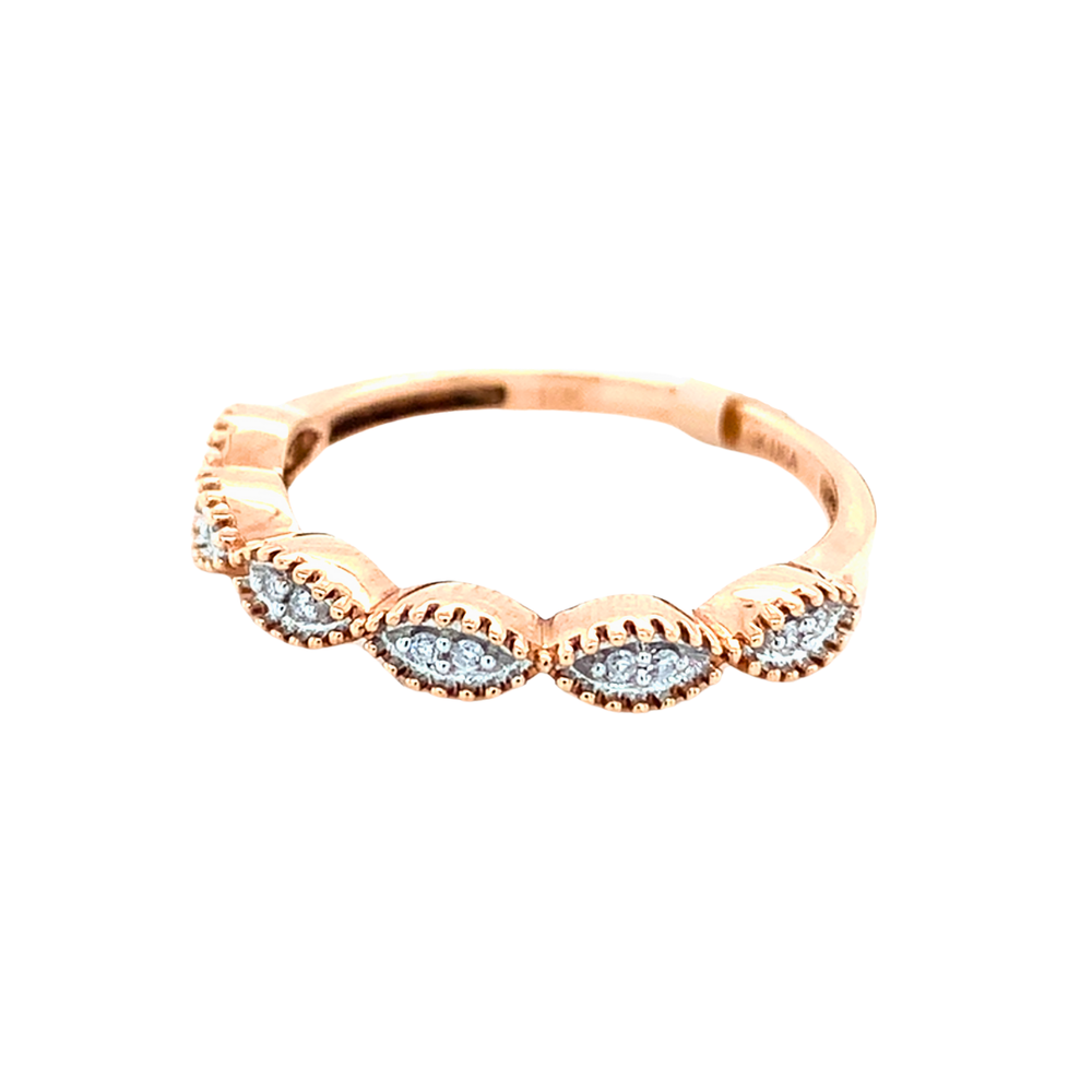 10kt Rose Gold Diamond Band