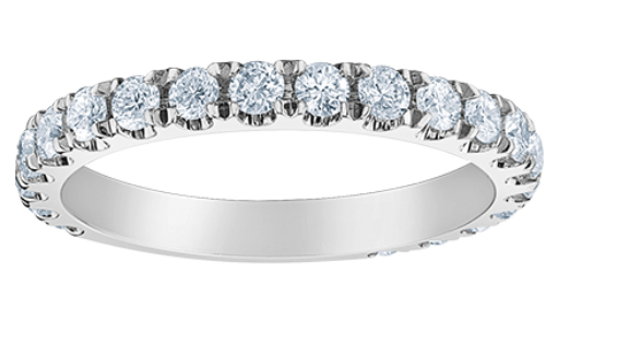 14kt White Gold 1.68 TDW Round Brilliant Lab Grown Diamond Band