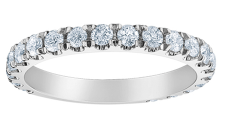 14kt White Gold 1.68 TDW Round Brilliant Lab Grown Diamond Band