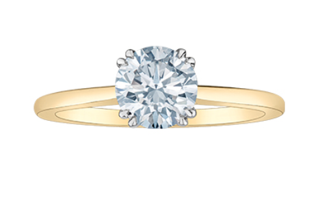 14kt Yellow Gold Lab Grown 1.03ct Round Diamond Ring
